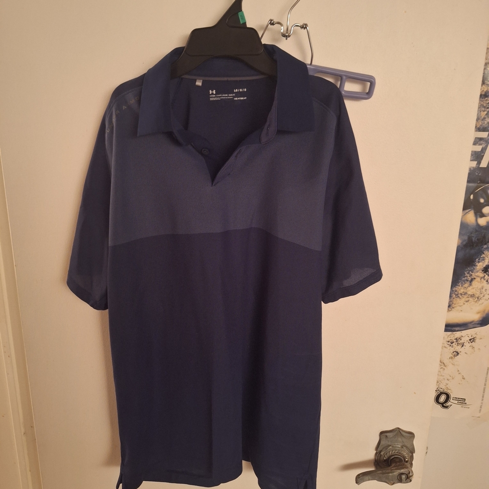Under Armour Men's Navy Golf Shirt